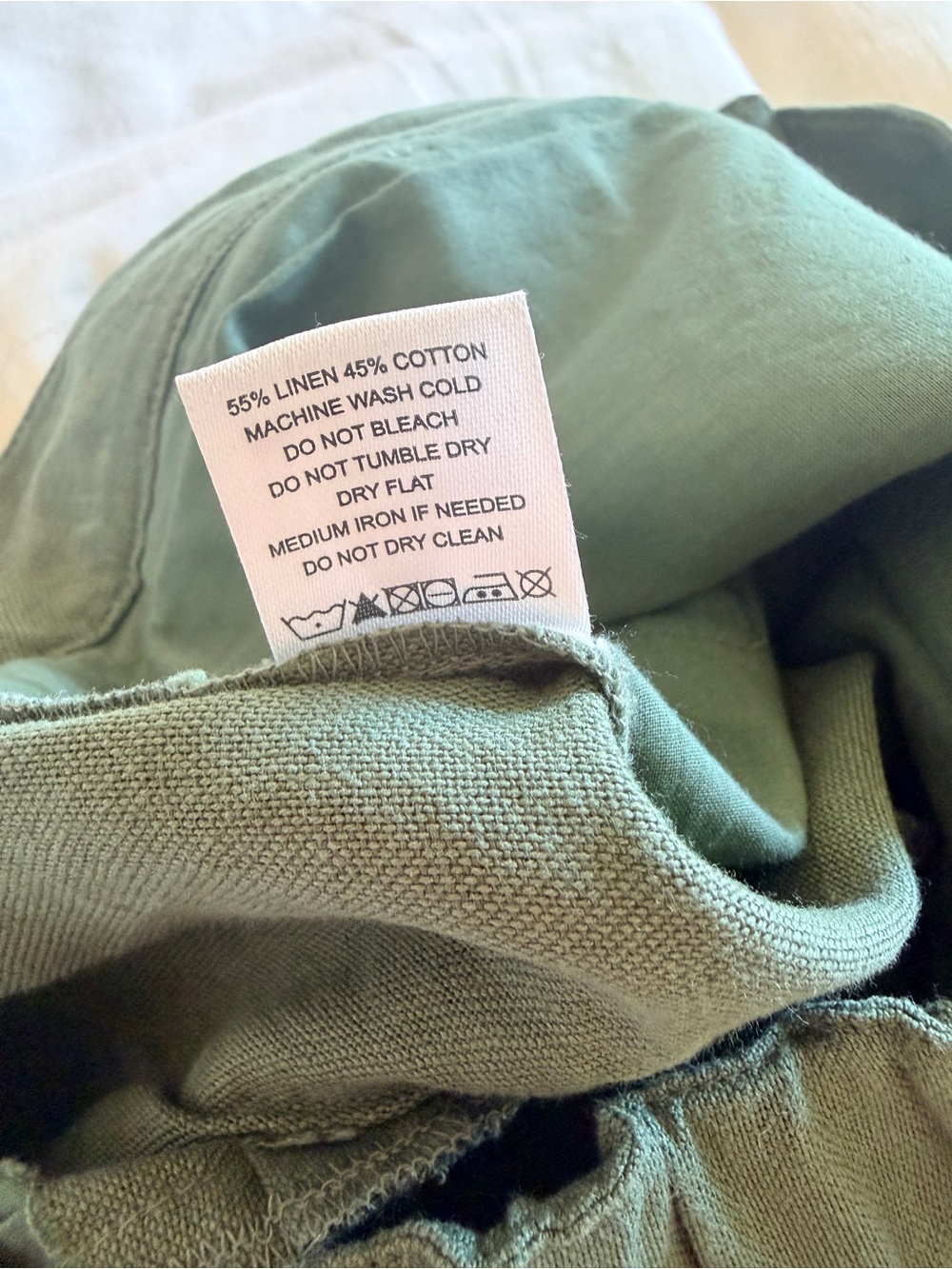 ABLE Esme Linen / Cotton High Waist Shorts - Green - Size 6 - Picture 3 of 12